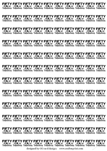 50th birthday backing paper