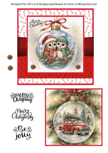 Owls Christmas Bauble