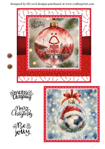 football Christmas Bauble Notts Forest