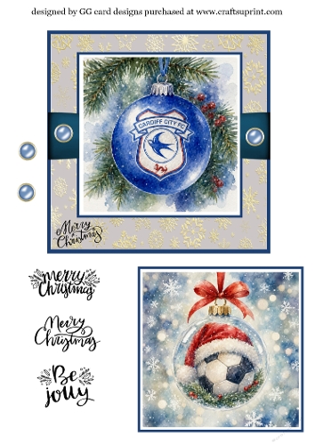 Christmas football Bauble Cardiff City