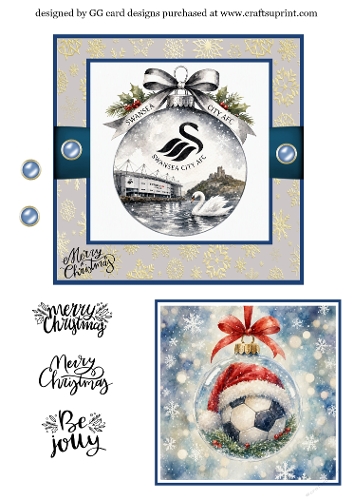 Christmas football Bauble Swansea