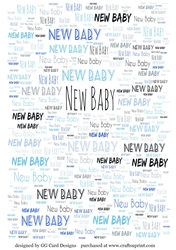 new baby boy backing paper