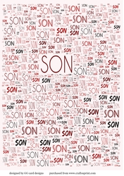 Son backing paper red