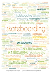 Skateboarding word BP