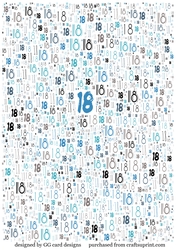18 Backing paper blue