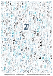 21 Backing paper blue