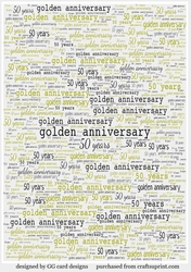 golden anniversary backing paper