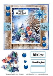 Grandchildren christmas blue