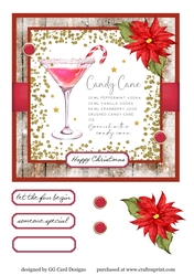 Christmas candy cane cocktail
