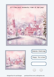 Pink Christmas Scene