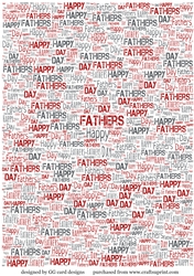 Fathers Day word backing paper red