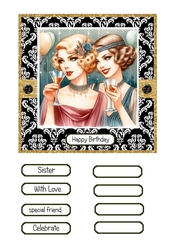 Art Deco Lady Birthday 2