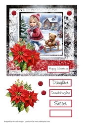 Christmas girl with sled