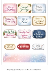 Christmas sentiment sheet