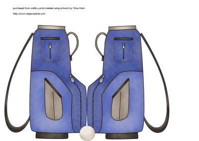 Golf Bag Shaped Card