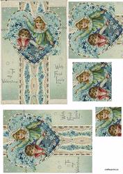 Blue Heart Floral