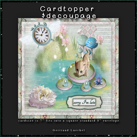 Sorry I Am Late Cardtopper with Inlet 117