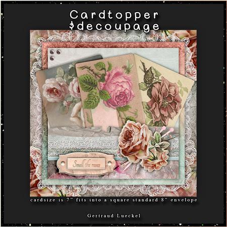 Smell the Roses Cardtopper with Inlet 124