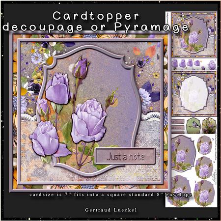 Walk in the Garden of Roses Cardtopper with Inlet 128