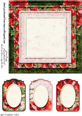 Blank 7x7 Cardtopper and 3 Tags 101