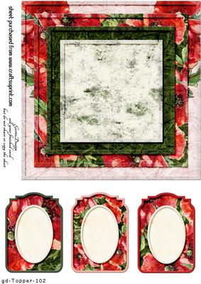Blank 7x7 Cardtopper and 3 Tags 102