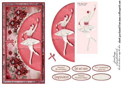 Cardtopper with Ballerina 138