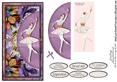 Cardtopper with Ballerina 140