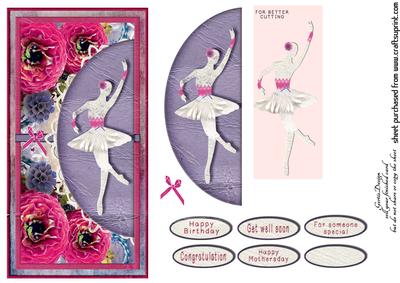 Cardtopper with Ballerina 141