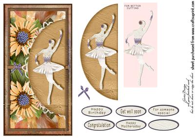 Cardtopper with Ballerina 142
