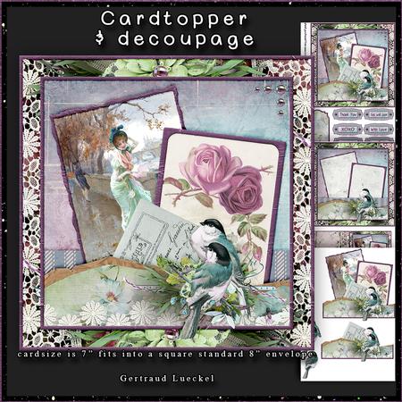 A Little Bird Cardtopper with Inlet 144