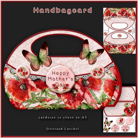 New Size Handbagcard Poppy 110