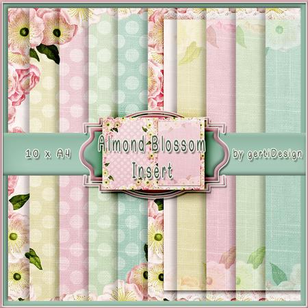 Almond Blossom A4 Pastel Backgroundpaper 118 A