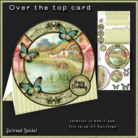 Round Over the Top Card Green 200
