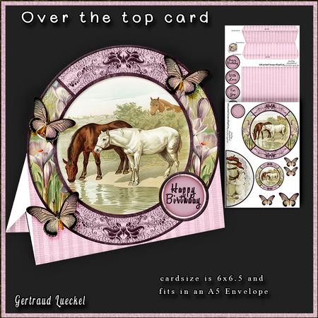 Round Over the Top Card Purple 202