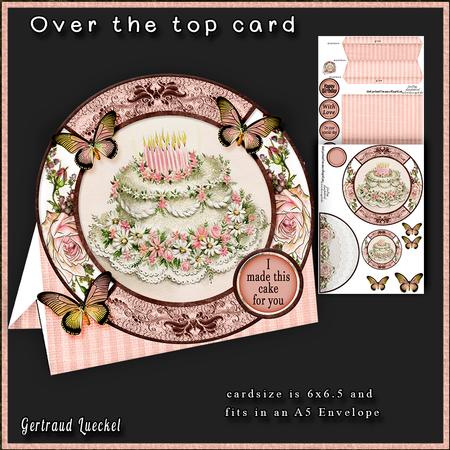 Happy Birthday Round Over the Top Fold Card 207