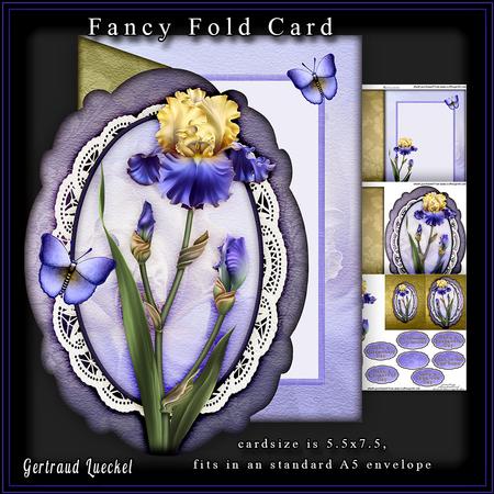 Fancy Fold Card Lillies Ble 216