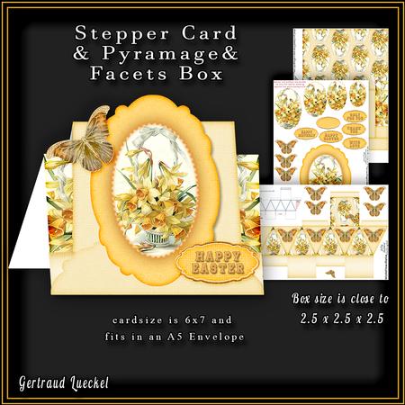 Stepper Card Yellow White Daffodils 217