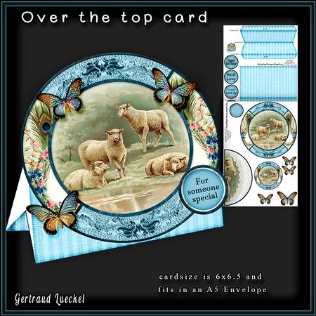 Round Over the Top Card Sheep 219