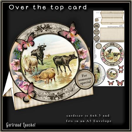 Round Over the Top Card Cows 220