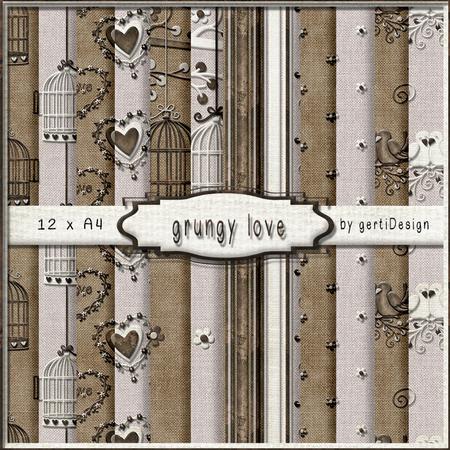 12 x A4 Backgroundpaper Naturell Grungy 126