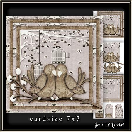 Cardtopper 7x7 with Inlet Grungy Love 224