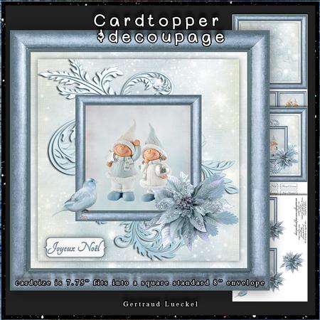 Cardtopper with Inlet Ice Blue Christmas 101