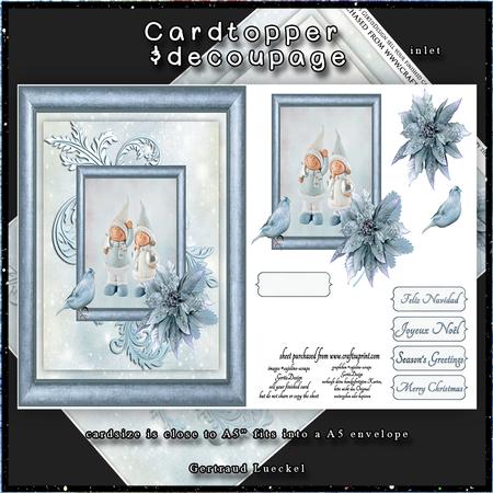 A5 Cardtopper Ice Blue Christmas 102