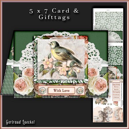 Card with Inlet a Little Bird Told Me 246