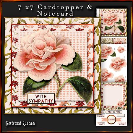 Cardtopper with Inlet Smell the Roses 249