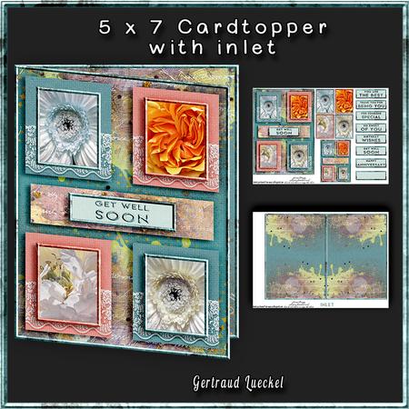 Cardtopper with Inlet All About Flowers 263
