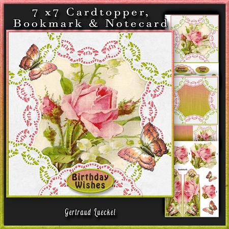 Cardtopper Flowers for the Heart 279