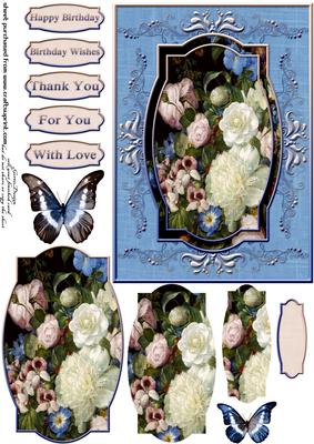 Cardtopper Sweet Sweet Roses 298