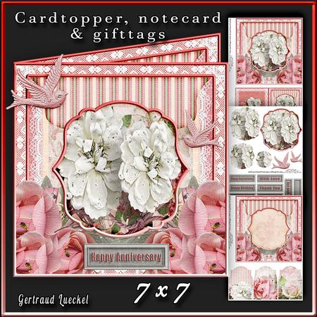 Cardtopper White Love 346