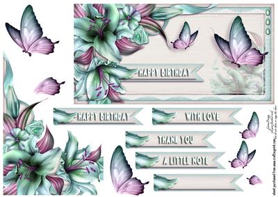 Cardtopper Sweet Lily 393